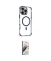 ieg™ iPhone 14 Pro Max Kılıf Eksen Klasik Koleksiyonu - Siyah Bilvis 3D Mat Cam Ekran Koruyucu