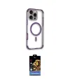 ieg™ iPhone 14 Pro Max Kılıf Eksen Klasik Koleksiyonu - Siyah Buffer Hayalet Cam Ekran Koruyucu