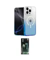 ieg™ iPhone 14 Pro Max Kılıf Eksen Minimal Özel Seri - Şeffaf 360 Full Body Arka Koruyucu