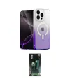 ieg™ iPhone 14 Pro Max Kılıf Eksen Minimal Özel Seri - Şeffaf 360 Full Body Arka Koruyucu