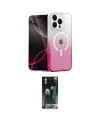 ieg™ iPhone 14 Pro Max Kılıf Eksen Minimal Özel Seri - Şeffaf 360 Full Body Arka Koruyucu