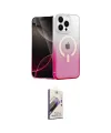 ieg™ iPhone 14 Pro Max Kılıf Eksen Minimal Özel Seri - Siyah Bilvis 3D Mat Cam Ekran Koruyucu