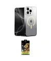 ieg™ iPhone 14 Pro Max Kılıf Eksen Minimal Özel Seri - Siyah Buffer Cam Ekran Koruyucu