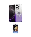 ieg™ iPhone 14 Pro Max Kılıf Eksen Minimal Özel Seri - Siyah Buffer Hayalet Cam Ekran Koruyucu