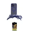 ieg™ iPhone 14 Pro Max Kılıf Eksen Özel Seri - Siyah Buffer Cam Ekran Koruyucu