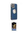 ieg™ iPhone 14 Pro Max Kılıf İz Form Serisi - Siyah Buffer Hayalet Cam Ekran Koruyucu
