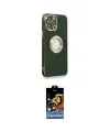 ieg™ iPhone 14 Pro Max Kılıf İz Form Serisi - Siyah Buffer Hayalet Cam Ekran Koruyucu