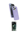 ieg™ iPhone 14 Pro Max Kılıf İz Işık Koleksiyonu - Şeffaf 360 Full Body Arka Koruyucu