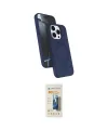 ieg™ iPhone 14 Pro Max Kılıf İz Işık Koleksiyonu - Siyah 6D Mat Seramik Hayalet Nano Ekran Koruyucu
