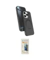 ieg™ iPhone 14 Pro Max Kılıf İz Işık Koleksiyonu - Siyah 6D Mat Seramik Hayalet Nano Ekran Koruyucu