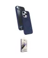 ieg™ iPhone 14 Pro Max Kılıf İz Işık Koleksiyonu - Siyah Bilvis 3D Mat Cam Ekran Koruyucu