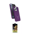 ieg™ iPhone 14 Pro Max Kılıf İz Işık Koleksiyonu - Siyah Buffer Cam Ekran Koruyucu