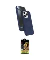 ieg™ iPhone 14 Pro Max Kılıf İz Işık Koleksiyonu - Siyah Buffer Cam Ekran Koruyucu