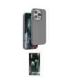 ieg™ iPhone 14 Pro Max Kılıf Kıvılcım Çizgi Serisi - Şeffaf 360 Full Body Arka Koruyucu