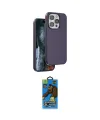 ieg™ iPhone 14 Pro Max Kılıf Kıvılcım Çizgi Serisi - Siyah 18D Cam Ekran Koruyucu