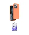 ieg™ iPhone 14 Pro Max Kılıf Kıvılcım Çizgi Serisi - Siyah Bilvis 5in1 5D Magic Hayalet Cam Ekran Koruyucu