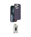 ieg™ iPhone 14 Pro Max Kılıf Kıvılcım Çizgi Serisi - Siyah Bilvis Hayalet Cam Ekran Koruyucu