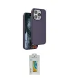ieg™ iPhone 14 Pro Max Kılıf Kıvılcım Çizgi Serisi - Siyah Polymer Nano Ekran Koruyucu