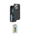 ieg™ iPhone 14 Pro Max Kılıf Kıvılcım Çizgi Serisi - Siyah Polymer Nano Ekran Koruyucu