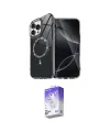 ieg™ iPhone 14 Pro Max Kılıf Kıvılcım Form Prime - Siyah Bilvis 5in1 3D Magic Cam Ekran Koruyucu