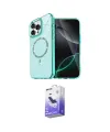 ieg™ iPhone 14 Pro Max Kılıf Kıvılcım Form Prime - Siyah Bilvis 5in1 5D Magic Hayalet Cam Ekran Koruyucu