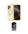 ieg™ iPhone 14 Pro Max Kılıf Kıvılcım Form Prime - Siyah Buffer Hayalet Cam Ekran Koruyucu