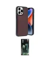 ieg™ iPhone 14 Pro Max Kılıf Kıvılcım Işık Serisi - Siyah 360 Mat Full Body Arka Koruyucu