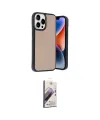 ieg™ iPhone 14 Pro Max Kılıf Kıvılcım Işık Serisi - Siyah Bilvis 3D Mat Cam Ekran Koruyucu