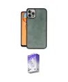 ieg™ iPhone 14 Pro Max Kılıf Kıvılcım Işık Serisi - Siyah Bilvis 5in1 3D Magic Cam Ekran Koruyucu