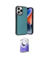 ieg™ iPhone 14 Pro Max Kılıf Kıvılcım Işık Serisi - Siyah Bilvis 5in1 5D Magic Hayalet Cam Ekran Koruyucu
