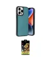 ieg™ iPhone 14 Pro Max Kılıf Kıvılcım Işık Serisi - Siyah Buffer Cam Ekran Koruyucu