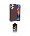 ieg™ iPhone 14 Pro Max Kılıf Kıvılcım Işık Serisi - Siyah Buffer Hayalet Cam Ekran Koruyucu