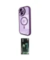 ieg™ iPhone 14 Pro Max Kılıf Kıvılcım Modern Koleksiyonu - Şeffaf 360 Full Body Arka Koruyucu