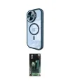 ieg™ iPhone 14 Pro Max Kılıf Kıvılcım Modern Koleksiyonu - Şeffaf 360 Full Body Arka Koruyucu