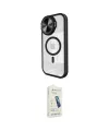 ieg™ iPhone 14 Pro Max Kılıf Kıvılcım Modern Koleksiyonu - Şeffaf Pasifik Cam Ekran Koruyucu