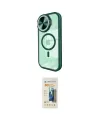 ieg™ iPhone 14 Pro Max Kılıf Kıvılcım Modern Koleksiyonu - Siyah 6D Mat Seramik Hayalet Nano Ekran Koruyucu