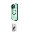 ieg™ iPhone 14 Pro Max Kılıf Kıvılcım Modern Koleksiyonu - Siyah Bilvis 3D Mat Cam Ekran Koruyucu