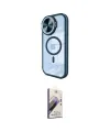 ieg™ iPhone 14 Pro Max Kılıf Kıvılcım Modern Koleksiyonu - Siyah Bilvis 3D Mat Cam Ekran Koruyucu