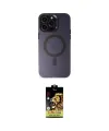 ieg™ iPhone 14 Pro Max Kılıf Kozmos Çizgi Prime - Siyah Buffer Cam Ekran Koruyucu