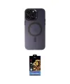 ieg™ iPhone 14 Pro Max Kılıf Kozmos Çizgi Prime - Siyah Buffer Hayalet Cam Ekran Koruyucu