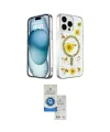 ieg™ iPhone 14 Pro Max Kılıf Kozmos Doku - Şeffaf Royal Nano Ekran Koruyucu