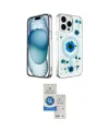 ieg™ iPhone 14 Pro Max Kılıf Kozmos Doku - Şeffaf Royal Nano Ekran Koruyucu