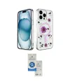ieg™ iPhone 14 Pro Max Kılıf Kozmos Doku - Şeffaf Royal Nano Ekran Koruyucu