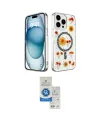 ieg™ iPhone 14 Pro Max Kılıf Kozmos Doku - Şeffaf Royal Nano Ekran Koruyucu