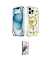 ieg™ iPhone 14 Pro Max Kılıf Kozmos Doku - Siyah Bilvis 3D Mat Cam Ekran Koruyucu