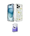 ieg™ iPhone 14 Pro Max Kılıf Kozmos Doku - Siyah Bilvis 5in1 5D Magic Hayalet Cam Ekran Koruyucu