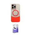 ieg™ iPhone 14 Pro Max Kılıf Kozmos Form Özel Seri - Siyah Bilvis 5in1 5D Magic Hayalet Cam Ekran Koruyucu