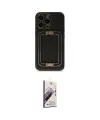 ieg™ iPhone 14 Pro Max Kılıf Kozmos Minimal Prime - Siyah Bilvis 3D Mat Cam Ekran Koruyucu