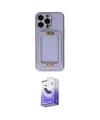 ieg™ iPhone 14 Pro Max Kılıf Kozmos Minimal Prime - Siyah Bilvis 5in1 5D Magic Hayalet Cam Ekran Koruyucu
