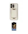 ieg™ iPhone 14 Pro Max Kılıf Kozmos Minimal Prime - Siyah Buffer Hayalet Cam Ekran Koruyucu